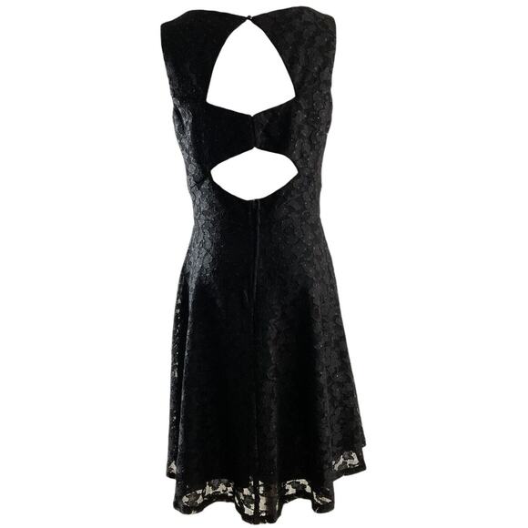 Speechless Women's 11 Black Lace Dress Open Back Fit and Flare Formal Party - Picture 2 of 13